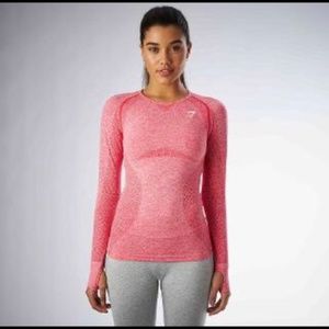 NWOT GYMSHARK seamless long sleeve top- size small